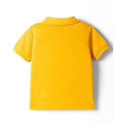 Babyhug Cotton Knit Half Sleeves Solid Colour Polo T-Shirt  - White