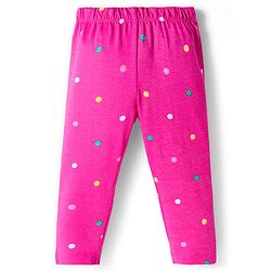 Babyhug Cotton Knit Full Sleeves Night Suit With Text Print - Pink