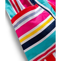 Babyhug Cotton Woven Sleeveless Striped Frock - Multicolor