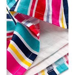 Babyhug Cotton Woven Sleeveless Striped Frock - Multicolor