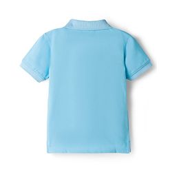 Babyhug Cotton Knit Half Sleeves Solid Colour Polo T-Shirt  - White
