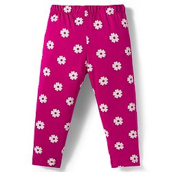 Babyhug Cotton Knit Full Sleeves Night Suit With Animal Print - Dark Pink