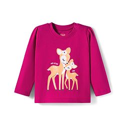 Babyhug Cotton Knit Full Sleeves Night Suit With Animal Print - Dark Pink