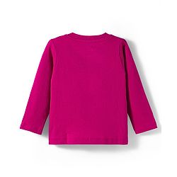Babyhug Cotton Knit Full Sleeves Night Suit With Animal Print - Dark Pink