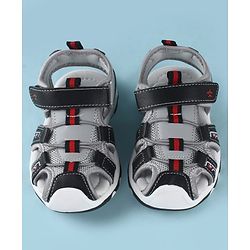 Cute Walk by Babyhug Velcro Closure Solid Sandals - Black