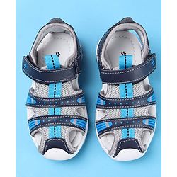 Cute Walk by Babyhug Velcro Closure Sandals - Navy Blue