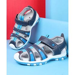 Cute Walk by Babyhug Velcro Closure Sandals - Navy Blue