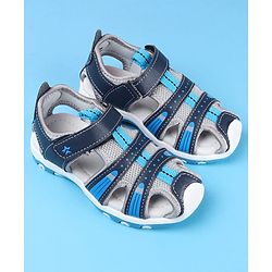 Cute Walk by Babyhug Velcro Closure Sandals - Navy Blue