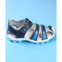 Cute Walk by Babyhug Velcro Closure Sandals - Navy Blue