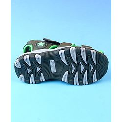 Cute Walk by Babyhug Velcro Closure Solid Sandals - Olive Green