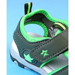 Cute Walk by Babyhug Velcro Closure Solid Sandals - Olive Green