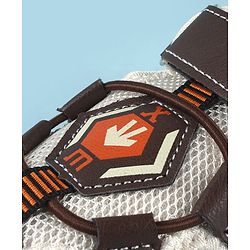Cute Walk by Babyhug Sandals With Velcro Closure and Brand Logo - Dark Brown
