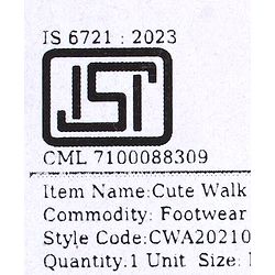 Cute Walk by Babyhug Sandals With Velcro Closure With Text Print - Navy Blue Black & Green