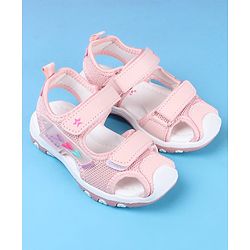 Cute Walk by Babyhug Velcro Closure Sandals with 3D Applique - Pink