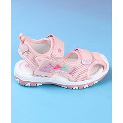 Cute Walk by Babyhug Velcro Closure Sandals with 3D Applique - Pink