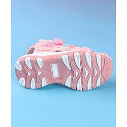 Cute Walk by Babyhug Velcro Closure Sandals with 3D Applique - Pink