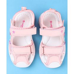 Cute Walk by Babyhug Velcro Closure Sandals with 3D Applique - Pink