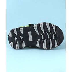 Cute Walk by Babyhug Sandals Color Block With Velcro Closure  - Red & Limegreen