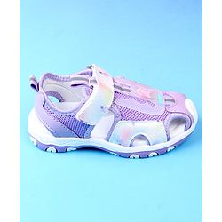 Cute Walk by Babyhug Velcro Closure Solid Sandals - Purple