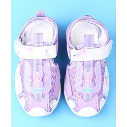 Cute Walk by Babyhug Velcro Closure Solid Sandals - Purple
