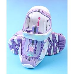 Cute Walk by Babyhug Velcro Closure Solid Sandals - Purple