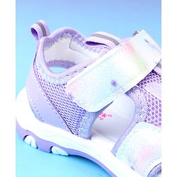 Cute Walk by Babyhug Velcro Closure Solid Sandals - Purple