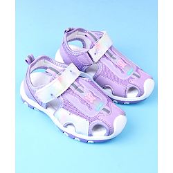 Cute Walk by Babyhug Velcro Closure Solid Sandals - Purple
