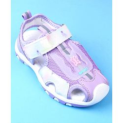 Cute Walk by Babyhug Velcro Closure Solid Sandals - Purple