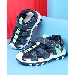 Cute Walk by Babyhug Sandals With Velcro & Closure Camouflage Print - Blue
