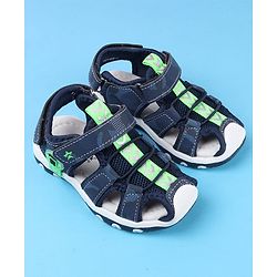 Cute Walk by Babyhug Sandals With Velcro & Closure Camouflage Print - Blue