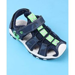 Cute Walk by Babyhug Sandals With Velcro & Closure Camouflage Print - Blue
