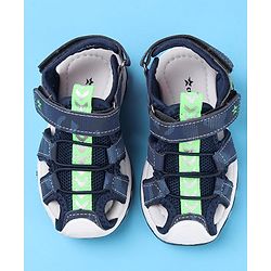 Cute Walk by Babyhug Sandals With Velcro & Closure Camouflage Print - Blue