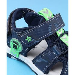 Cute Walk by Babyhug Sandals With Velcro & Closure Camouflage Print - Blue
