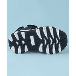 Cute Walk by Babyhug Sandals With Velcro Closure & Text Print - Navy Blue
