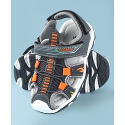 Cute Walk by Babyhug Sandals With Velcro Closure & Text Print - Navy Blue