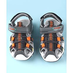 Cute Walk by Babyhug Sandals With Velcro Closure & Text Print - Navy Blue