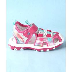 Cute Walk by Babyhug Sandals With Velcro Closure - Pink