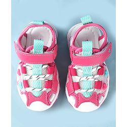 Cute Walk by Babyhug Sandals With Velcro Closure - Pink