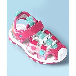 Cute Walk by Babyhug Sandals With Velcro Closure - Pink