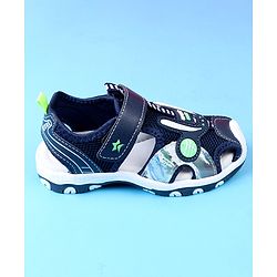 Cute Walk by Babyhug Velcro Closure Solid Sandals - Blue