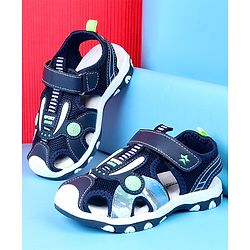 Cute Walk by Babyhug Velcro Closure Solid Sandals - Blue