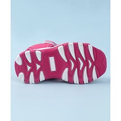 Cute Walk by Babyhug Velcro Closure Sandals with Floral Print - Purple