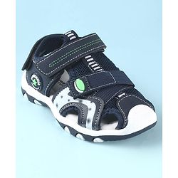 Cute Walk by Babyhug Solid Color Sandals With Velcro Closure - Navy Blue