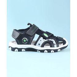 Cute Walk by Babyhug Solid Color Sandals With Velcro Closure - Navy Blue
