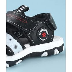 Cute Walk by Babyhug Solid Color Sandals With Velcro Closure - Navy Blue