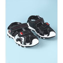 Cute Walk by Babyhug Solid Color Sandals With Velcro Closure - Navy Blue