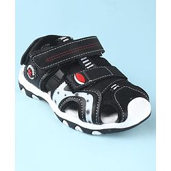 Cute Walk by Babyhug Solid Color Sandals With Velcro Closure - Navy Blue
