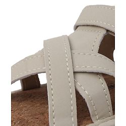Cute Walk by Babyhug Solid Booties With Velcro Closure - White