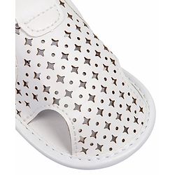 Cute Walk by Babyhug Booties With Star Design & Velcro Closure - White