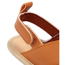 Cute Walk by Babyhug Solid Booties With Velcro Closure - Brown